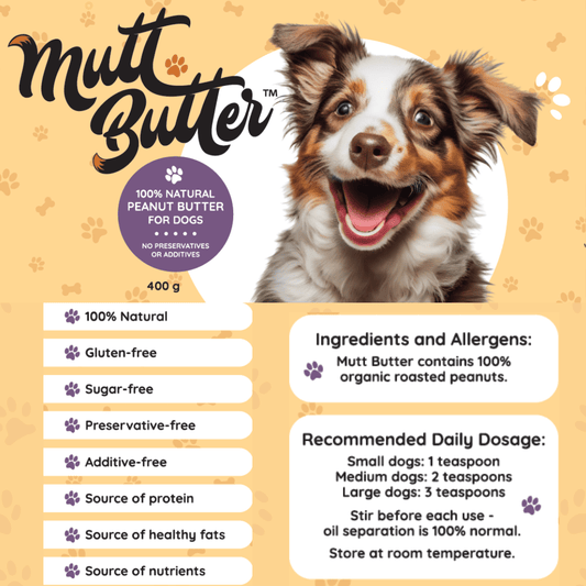 Mutt Butter - 100% Natural Doggy Friendly Peanut Butter