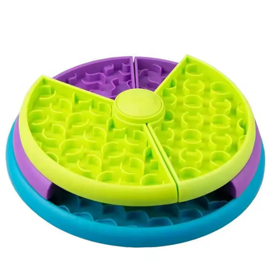 3-Layer Rotating Slow Feeder Bowl With Moisty Love Bites