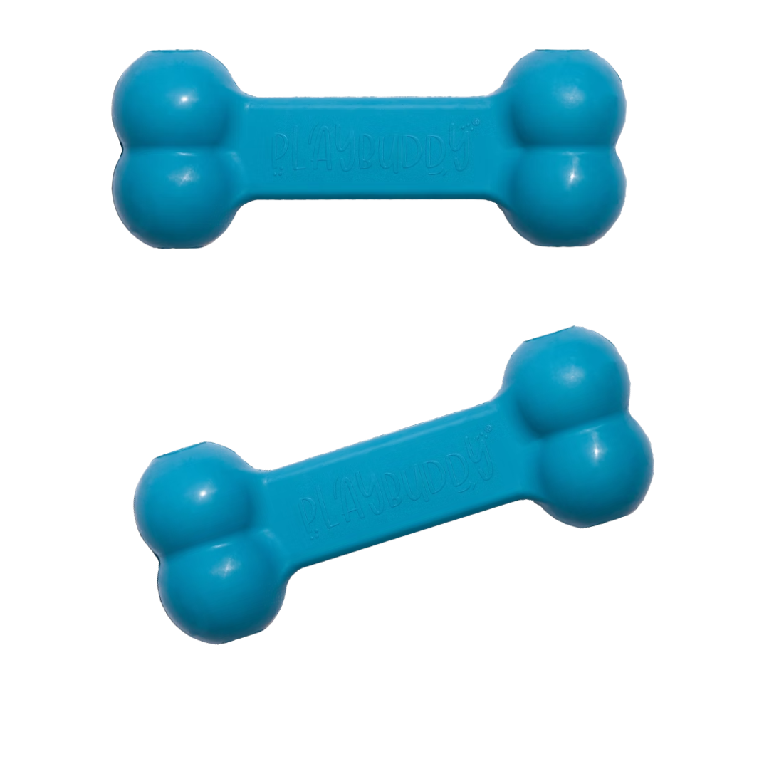 PlayBuddy Rubber Bone – for dogs who love to chew and fetch (S/M/L)
