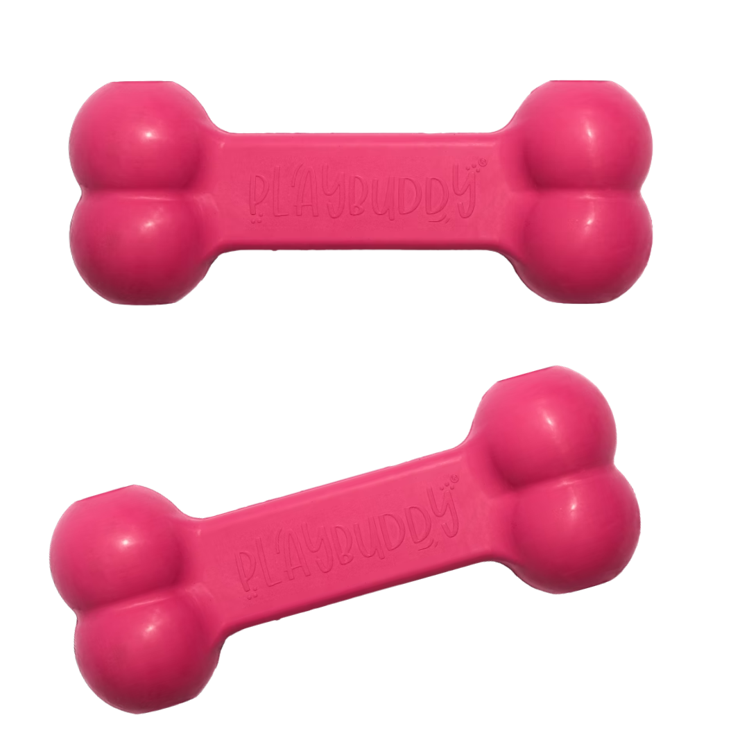 PlayBuddy Rubber Bone – for dogs who love to chew and fetch (S/M/L)