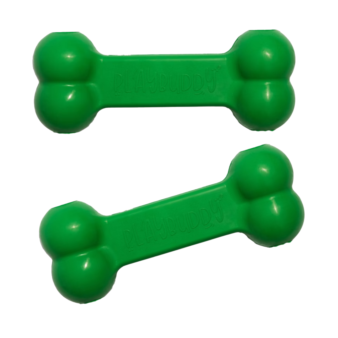 PlayBuddy Rubber Bone – for dogs who love to chew and fetch (S/M/L)