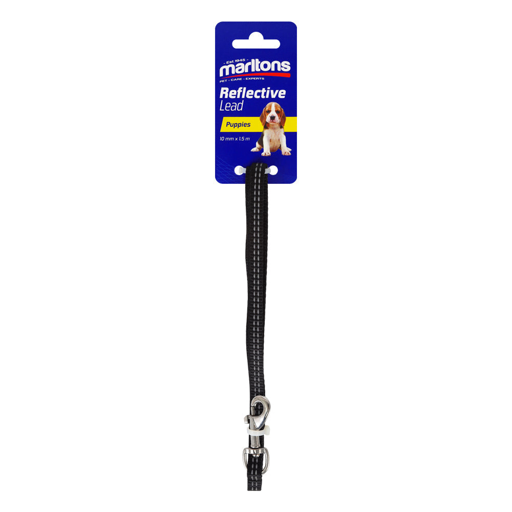Puppy Lead 150Cm 10Mm Width Black