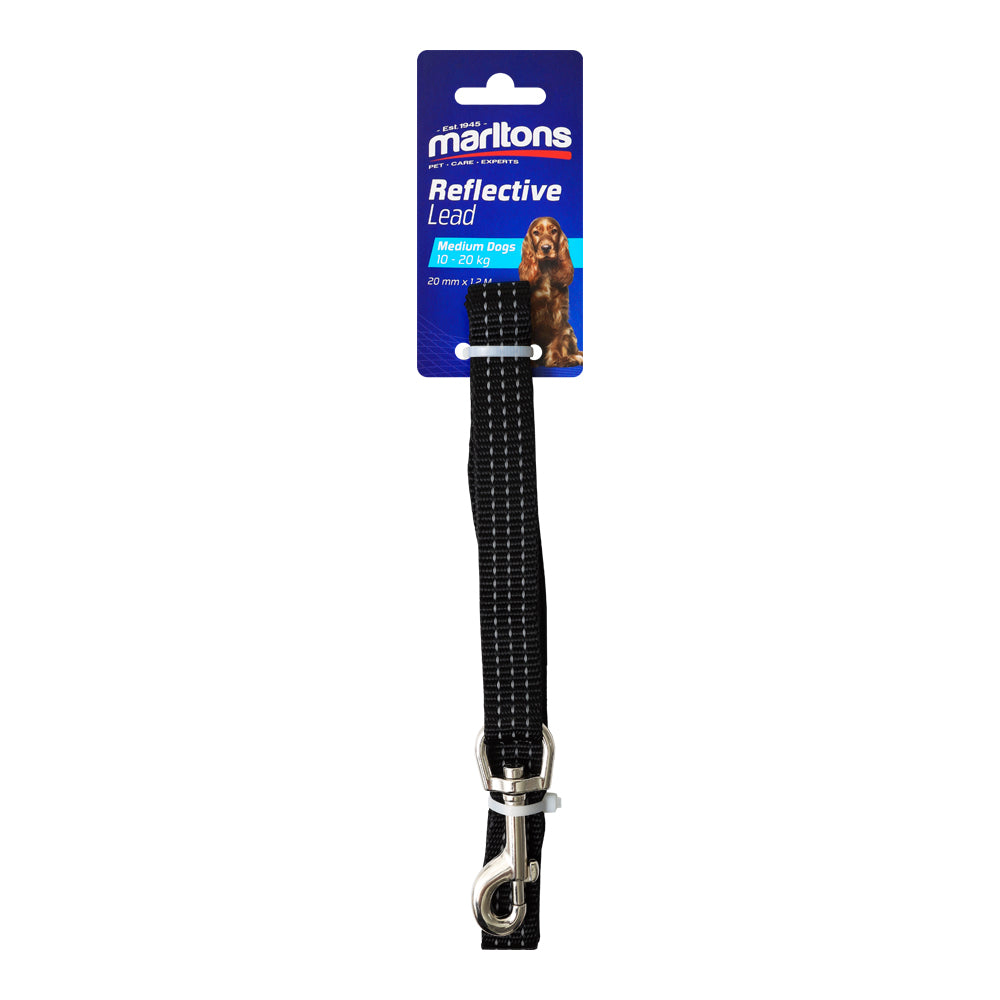 Reflective Lead 20Mm - Black