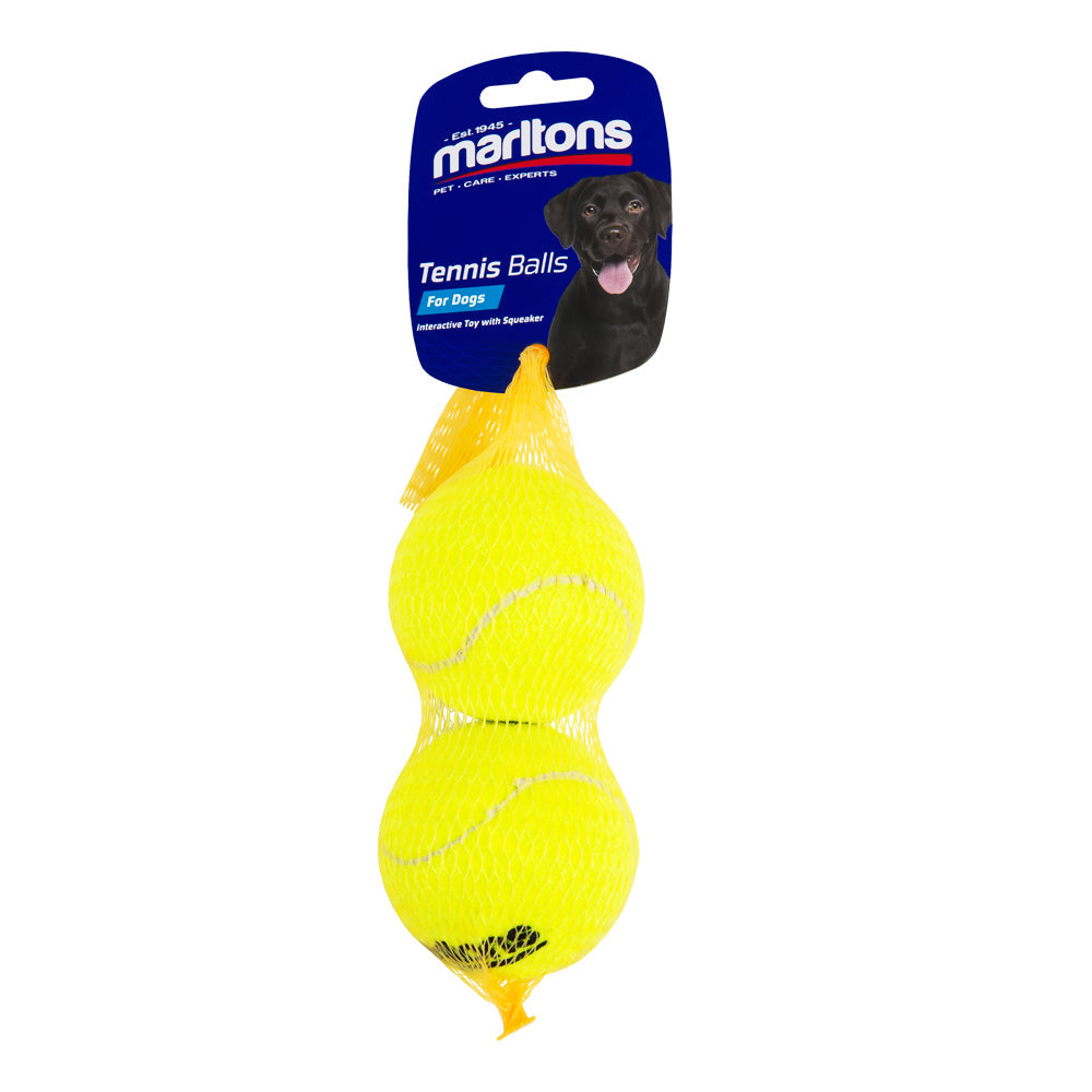 Marltons 2 Pack Squeaky Tennis Ball Small