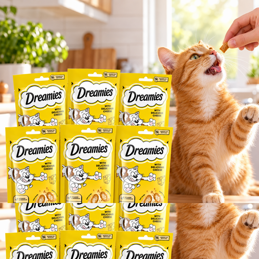Dreamies Cheese Cat Treats – Box of 6 × 60 g lifestyle image