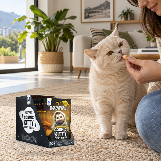 Bags O' Wags Chewies - Cat Packs O' Purrs Cosmic Kitty - Chicken & Cheese lifestyle image