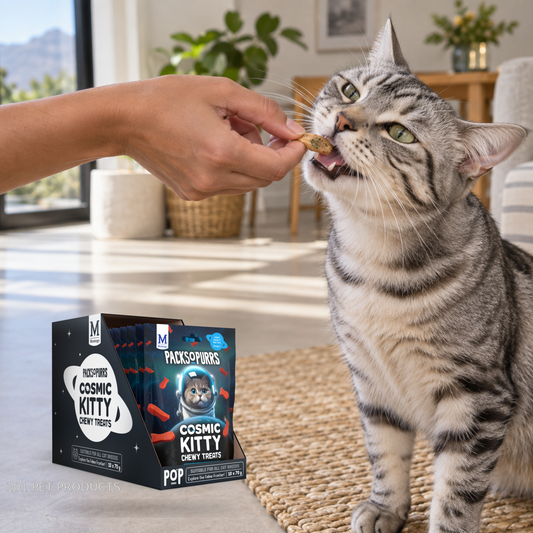 Bags O' Wags Chewies - Cat Packs O' Purrs Cosmic Kitty - Tuna & Rosemary lifestyle image