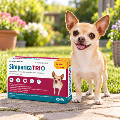 Simparica Trio 3 mg for Dogs 1.3–2.5 kg (3 Tablets)