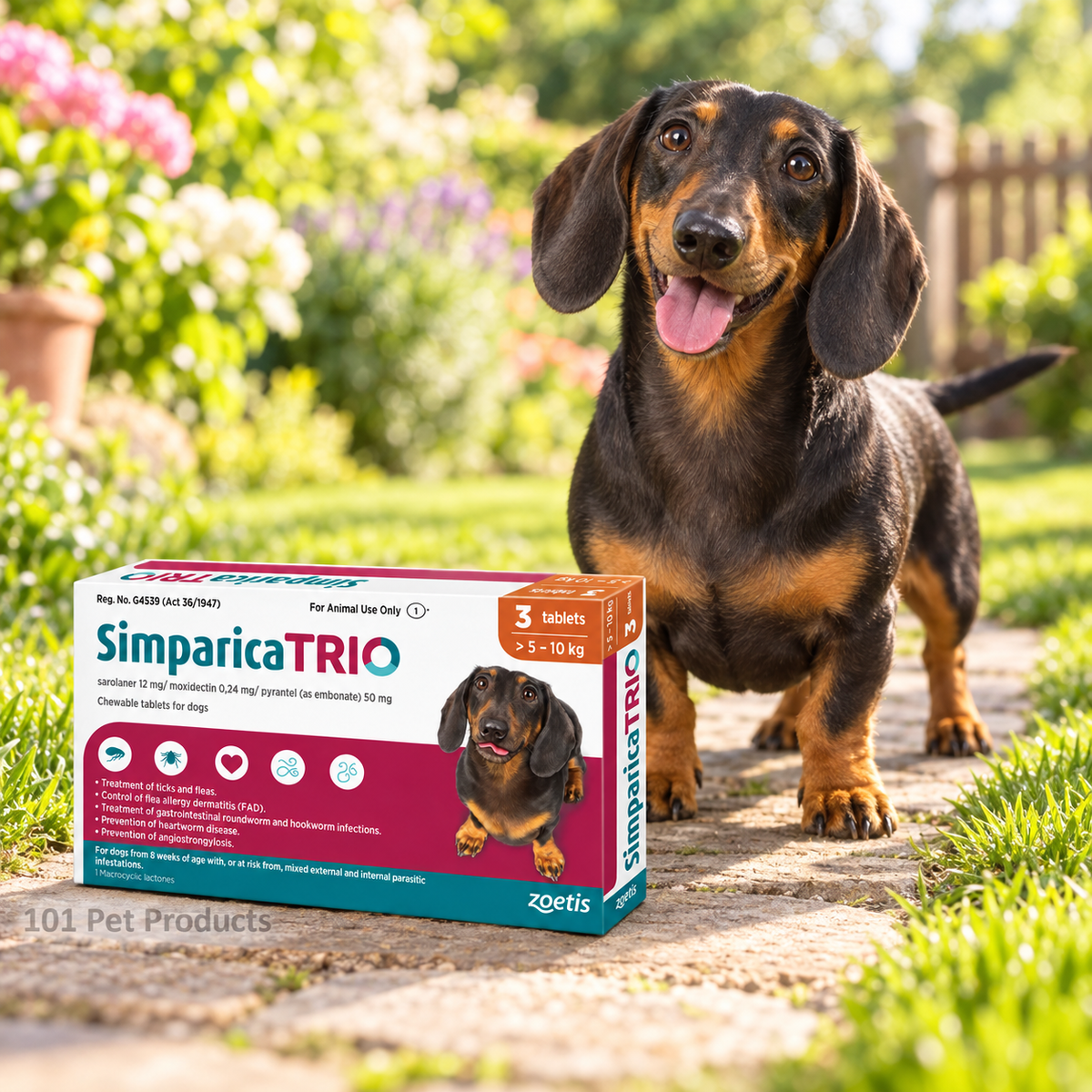 Simparica Trio 12 mg for Dogs 5.1–10 kg (3 Tablets)