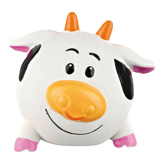 Squishy latex dog toy: cow