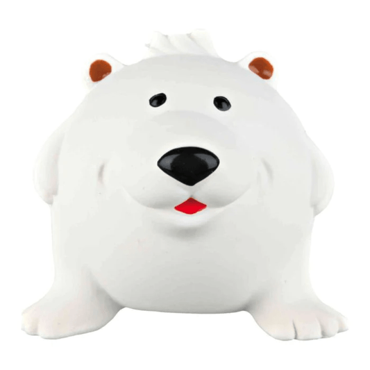 Squishy latex dog toy: Polar Bear