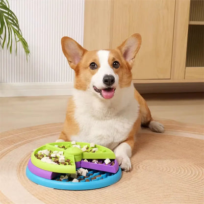 3-Layer Rotating Slow Feeder Bowl With Moisty Love Bites
