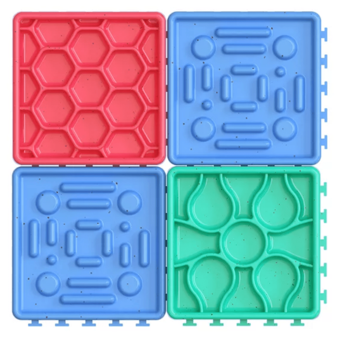 4 Piece Lick Mat Slow Feeder Combo