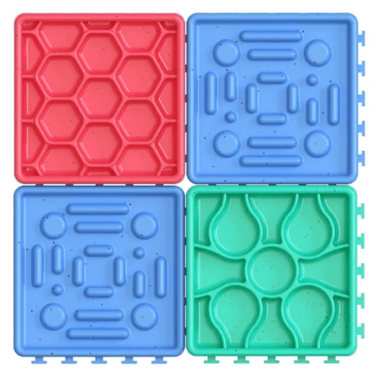 4 Piece Lick Mat Slow Feeder Combo