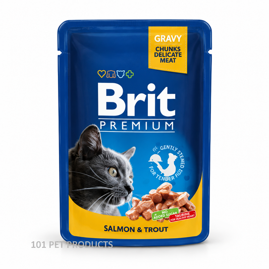 Brit Premium Salmon & Trout in Gravy Wet Cat Food (85 g)