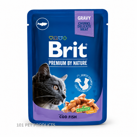 Brit Premium Cod Fish in Gravy Wet Cat Food (85 g)