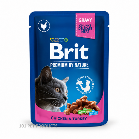 Brit Premium Chicken & Turkey in Gravy Wet Cat Food (85 g)