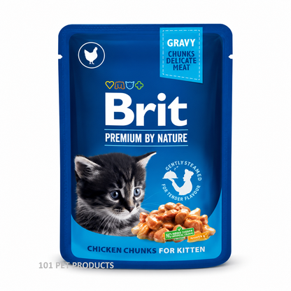 Brit Premium Chicken in Gravy Wet Kitten Food Single