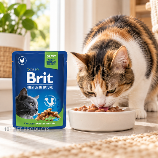 Brit Premium Sterilised Chicken Wet Cat Food (85 g) lifestyle image