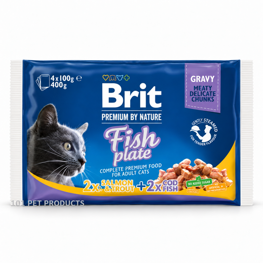 Brit Premium Fish Plate Multi-Pack Wet Cat Food (13 × 4 × 85 g)