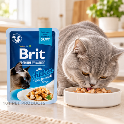Brit Premium Cat Fillets in Gravy – Chicken (85 g) lifestyle image