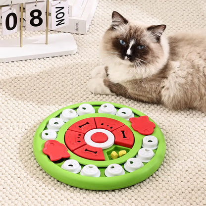 Vibrant Slow Feeder & Interactive Toy – For Cats and Small Dogs