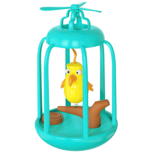 Interactive Cat Toy - Tumbler Makes Birdy Sounds and Twirls Around