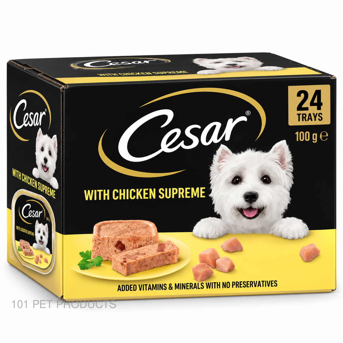Cesar Gourmet Chicken Wet Dog Food – Box of 24 × 100 g