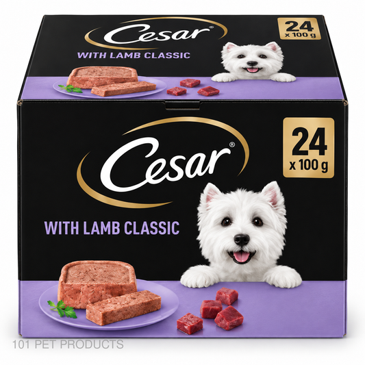 Cesar Gourmet Lamb Wet Dog Food – Box of 24 × 100 g