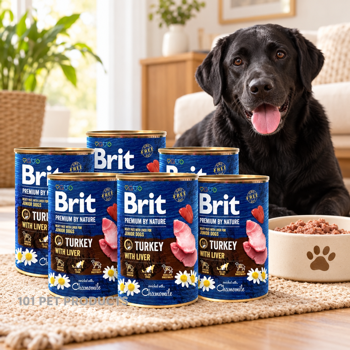Brit Premium Dog Wet Food - Turkey with Liver (6 × 400 g) lifestyle image