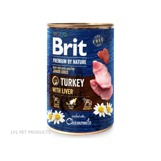 Brit Premium Dog Wet Food - Turkey with Liver (400 g)