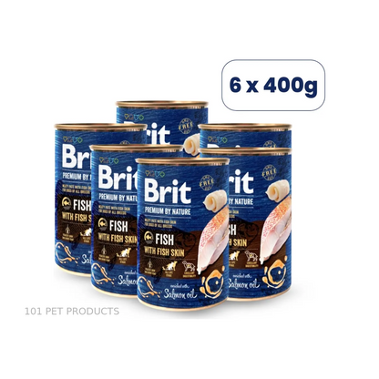 Brit Premium Dog Wet Food - Fish with Fish Skin (6 × 400 g)