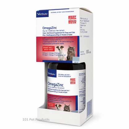 Omegazinc Skin & Coat Supplement for Dogs & Cats (200 ml)