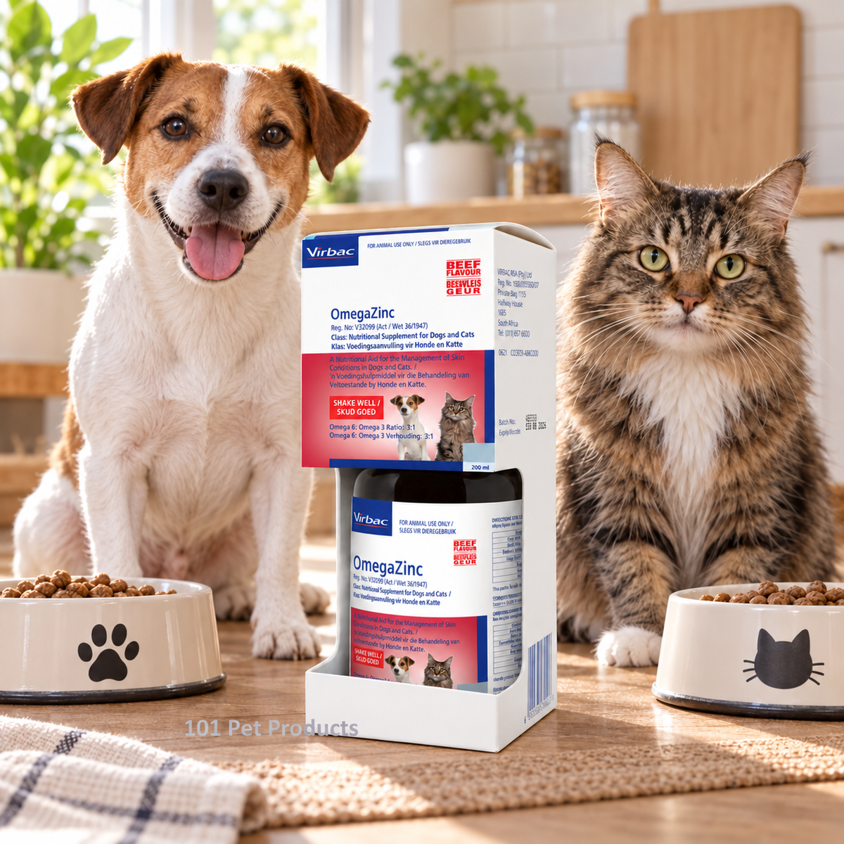 Omegazinc Skin & Coat Supplement for Dogs & Cats (200 ml)