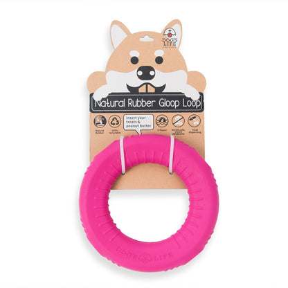 Dog's Life Natural Rubber Dog Toy Gloop Loop