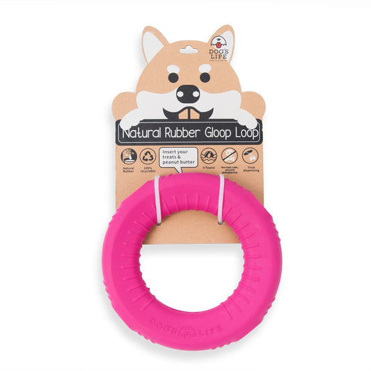 Dog's Life Natural Rubber Dog Toy Gloop Loop