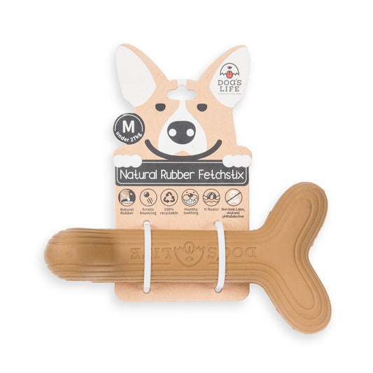 Dog's Life Natural Rubber Dog Toy Fetchstix