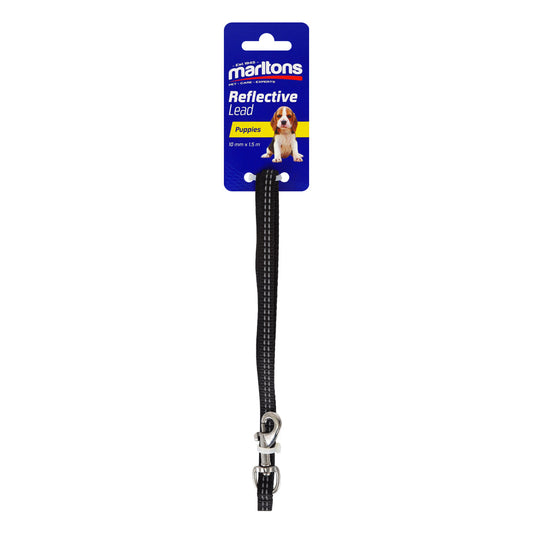 Puppy Lead 150Cm 10Mm Width Black