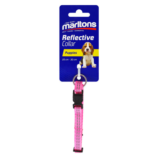 2 Reflective Puppy Collar Stripes 10Mm - Pink