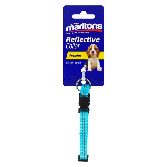 2 Reflective Puppy Collar Stripes 10Mm - Blue