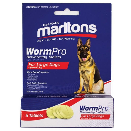 Marltons Wormpro Large Dogs 31 - 40Kgs(4 Tabs)