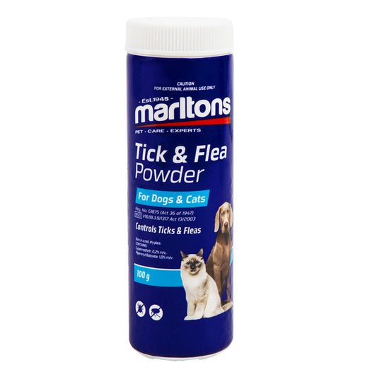 Marltons Tick & Flea Powder For Dogs & Cats 100g