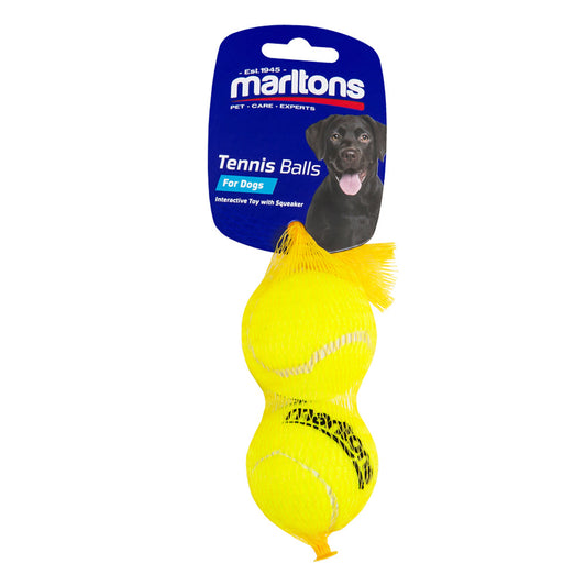 Marltons 2 Pack Squeaky Tennis Ball Medium