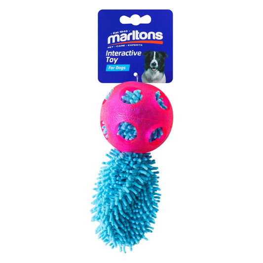 Marltons Ball With Plush Tug (Silicone)