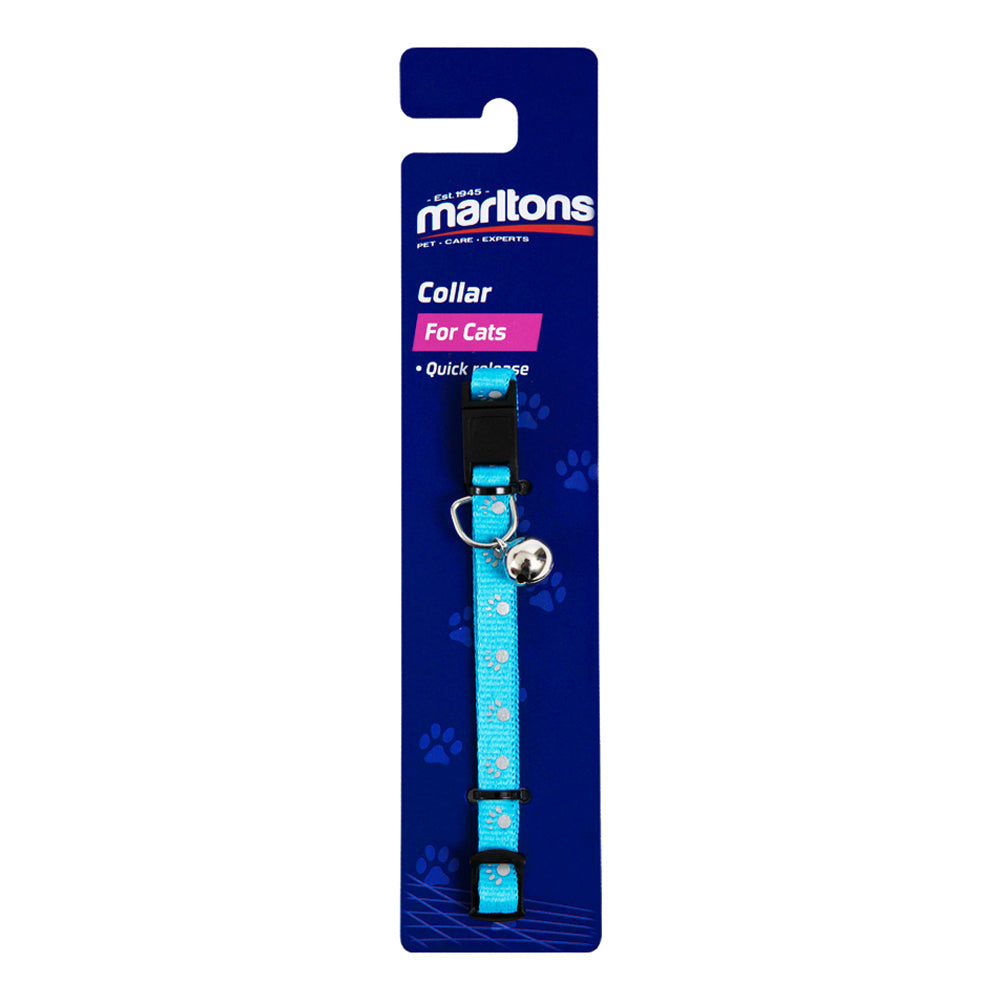 8Cm Cat Collarw/Bell Quick Release Clasp - Blue