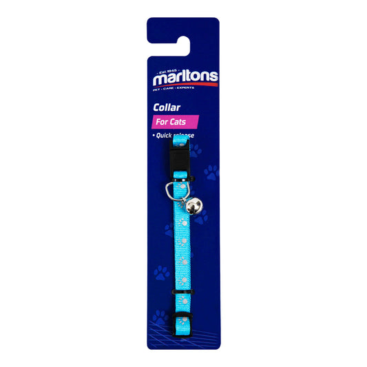 8Cm Cat Collarw/Bell Quick Release Clasp - Blue
