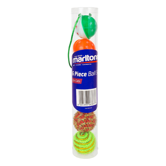 Marltons 6 Piece Cat Ball Set 4.5Cm