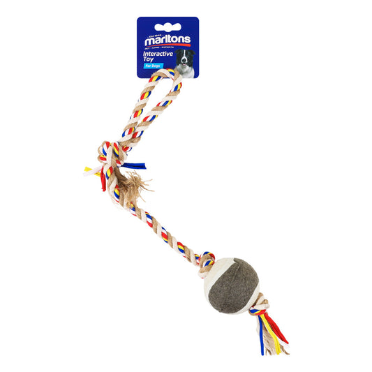 Marltons  Rope Toy 52Cm With Tennis Ball