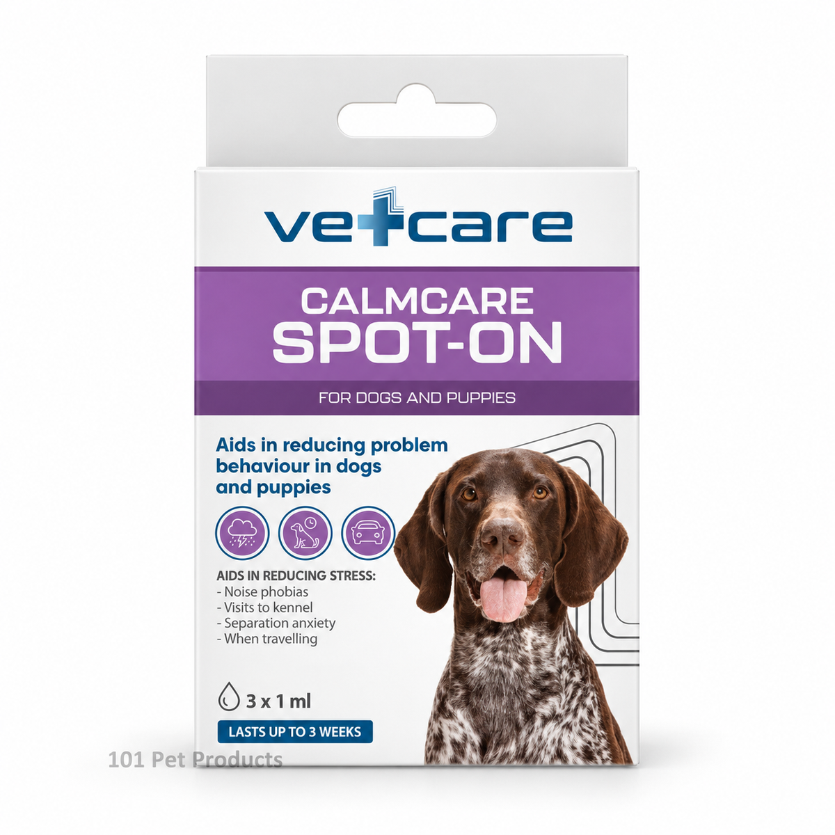 VetCare CalmCare Spot-On for Dogs & Puppies (3 Pipettes)