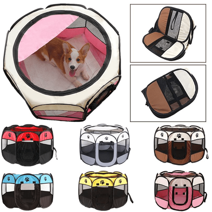 Pet Play Pen : For Indoor / Outdoor Use. Collapsible, portable, lightweight
